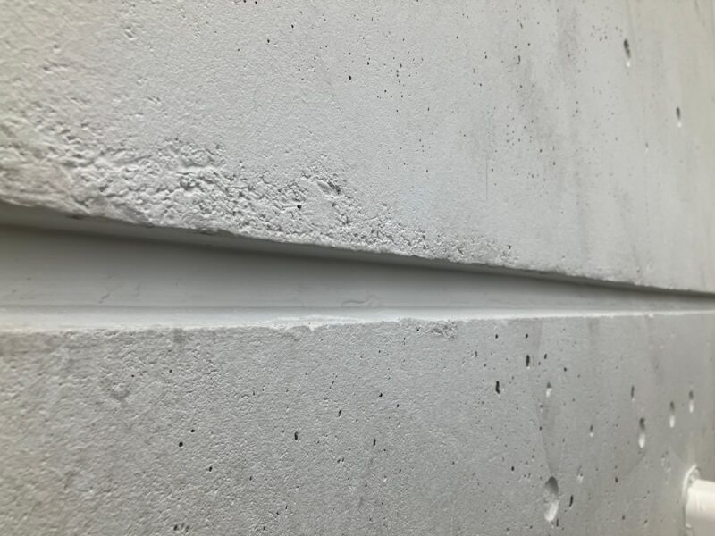 鹿島市にてコンクリート壁ＲＣフェイクファンデの外壁塗装工事施工完成