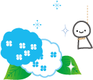 紫陽花（あじさい）梅雨のイラスト1