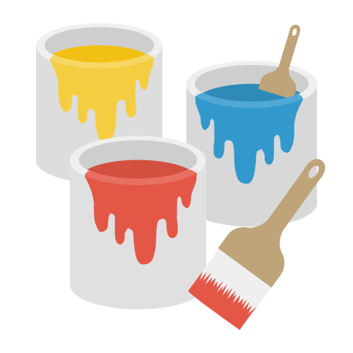 ペンキのアイコン・イラスト