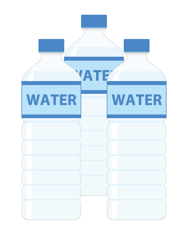 水のペットボトルのイラスト