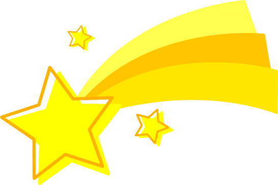 流れ星のイラスト（グラデーション）