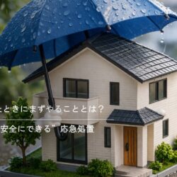 屋外でできる雨漏りの応急処置