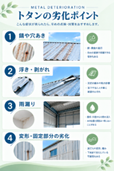 トタンの劣化ポイント