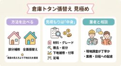 倉庫トタン張替え 見極め